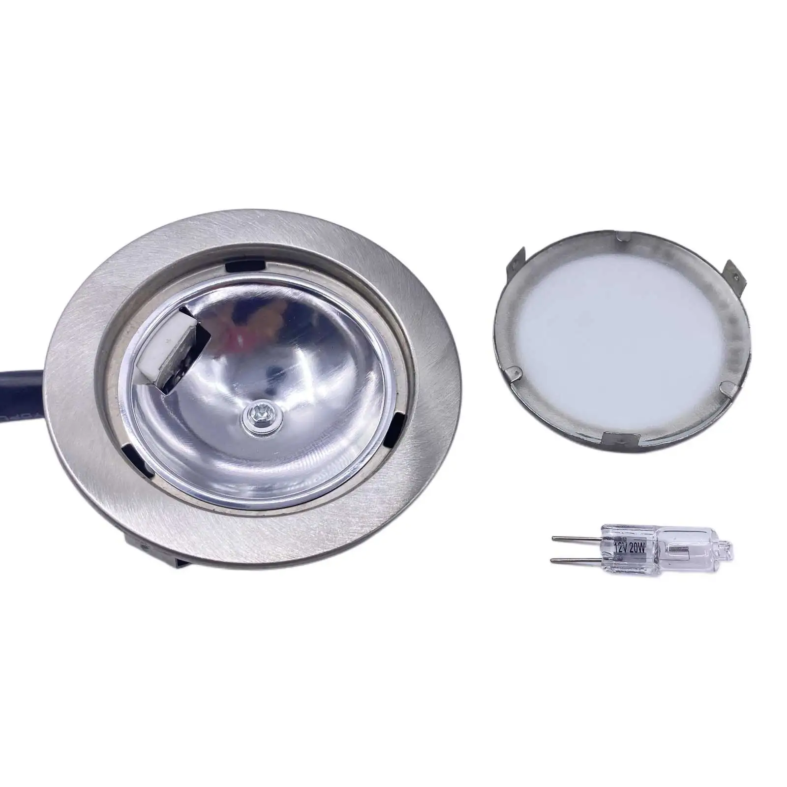 Picture 7: 2-Pack AC 12V 20W Recessed Puck Lights for 60mm/2.50in Hole Kitchen Hood Undercabinet Lamp Closet Cupboard Display Lighting Bulb