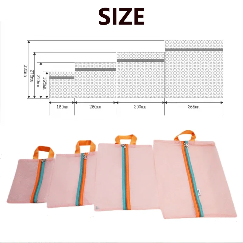 4 pz/set borse portaoggetti per Organizer da viaggio per donna valigia organizzatore per bagagli portatile vestiti custodia per scarpe custodia per