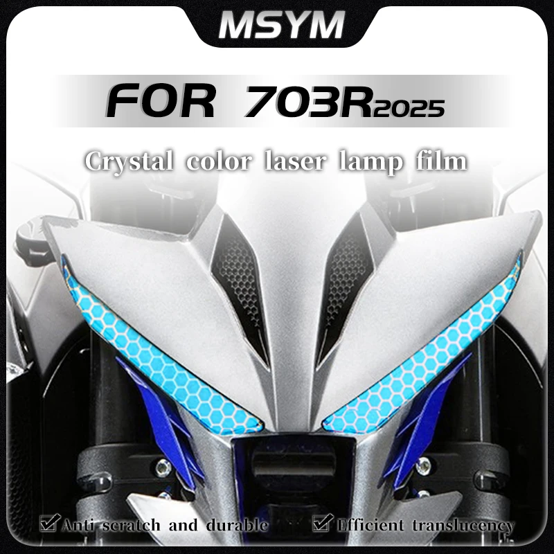 

For ZONTES 703R 703 R 703r 2025 Headlight film honeycomb laser protective film transparent sticker modification accessories