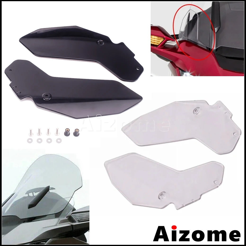 Motorcycle Windshield Side Windscreen Deflector For Honda GoldWing 1800 Gold Wing  GL1800 Fairing Side Screen Wind Plate 2018-up