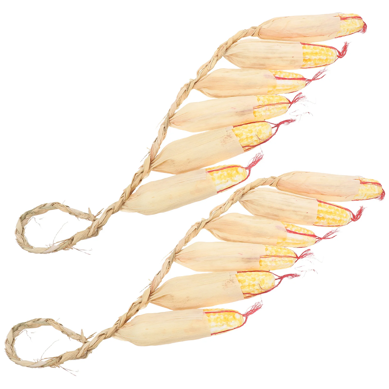 

2pcs Artificial Skewers Hanging Decoration For Home Kitchen Garden Wall Art Vegetable Ornament Fake Corn Decor Lifelike