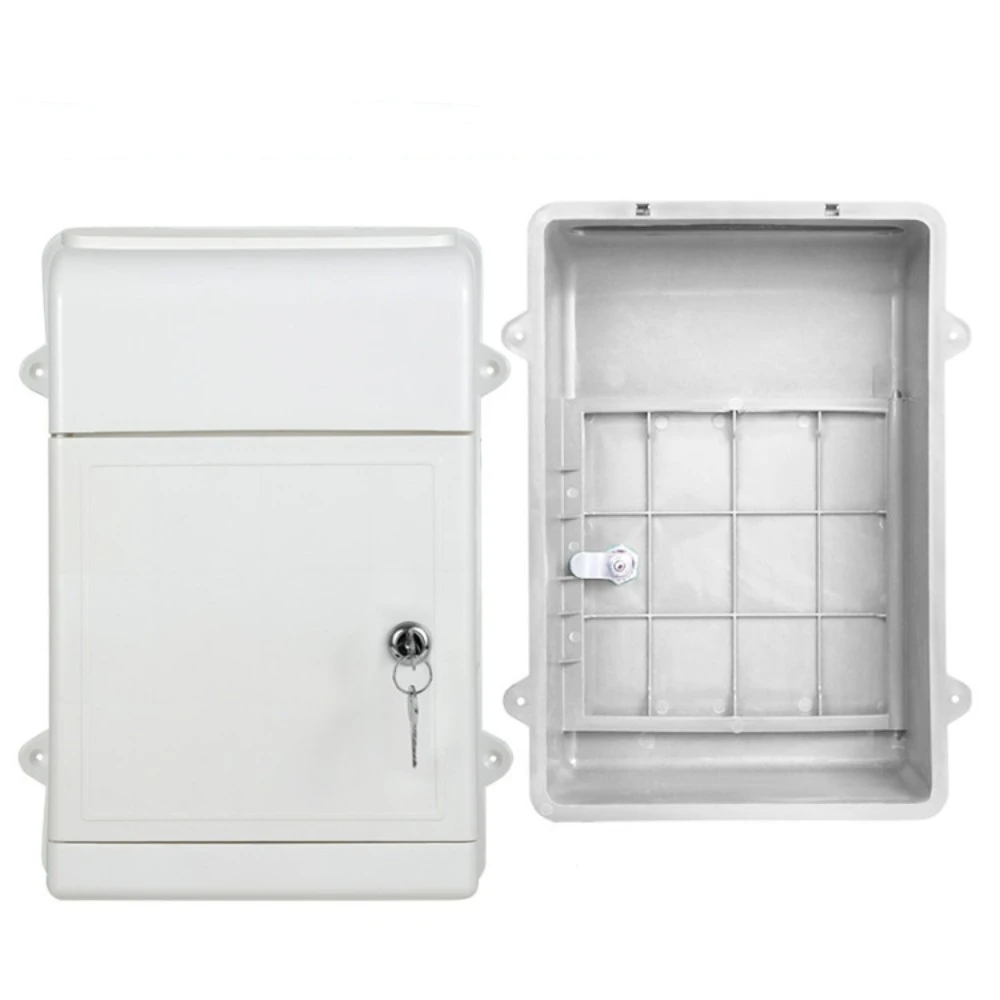 Wall Mount Mailbox Letter Box with Lock Waterproof Postbox Plastic Easy To Install Mailbox Versatile Drop Box