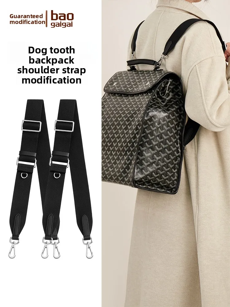 Adjustable Wide oulder Strap Dog Tooth Canvas Bapa Belt Accory for Goya Double oulder Bag Modin DIY