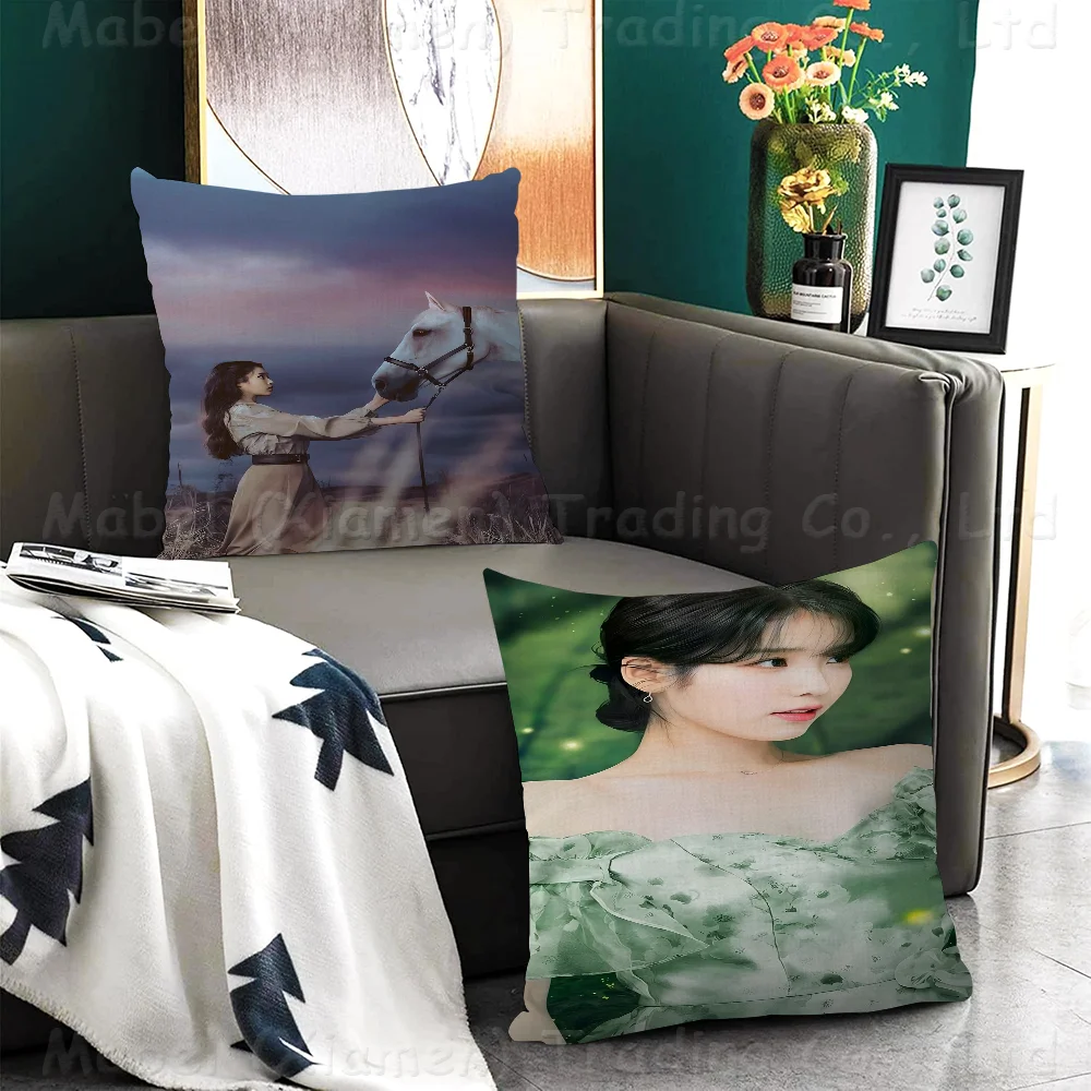 

Singer Actress IU 45*45cm Cushion Cover Pillow Cover Decor Pillowcase Home Pillowcase For Couch Pillow