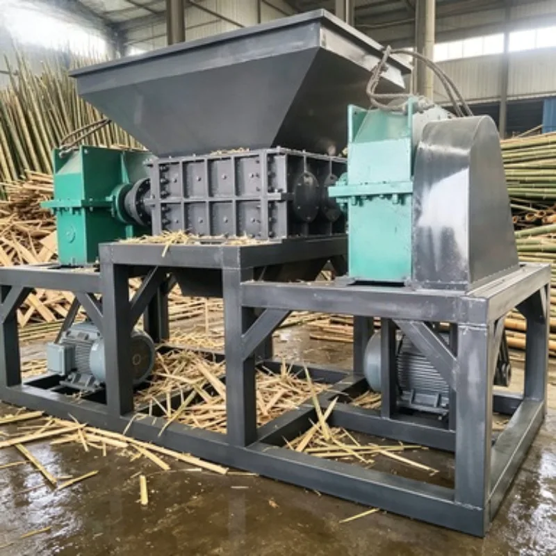 Double Shaft Wood Grinder Shredder Chipper For Sale Low MOQ 1 Set