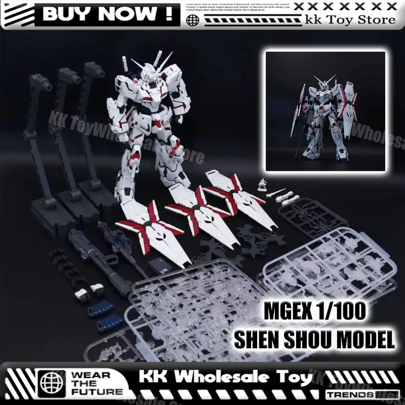 

Новый SHENSHOU MGEX 1/100 RX-0 Наборы моделей в сборе с единорогом Пластиковый скелет Аниме Фигурка Робот Пластиковая модель Подарки Игрушки