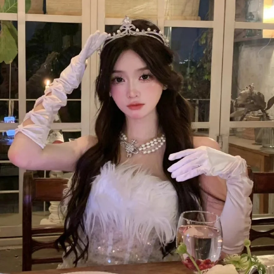 

Princ Crown Heavy Work Birthday Wedding Hairband Queen's Headwear Fairy T Sle Photoaphy Accory