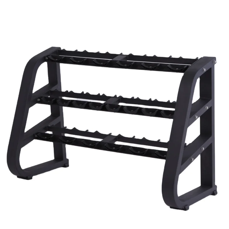

Hot Sale Highest Quality Commercial 3 Tier Dumbbell Storage Rack for Gym and Home