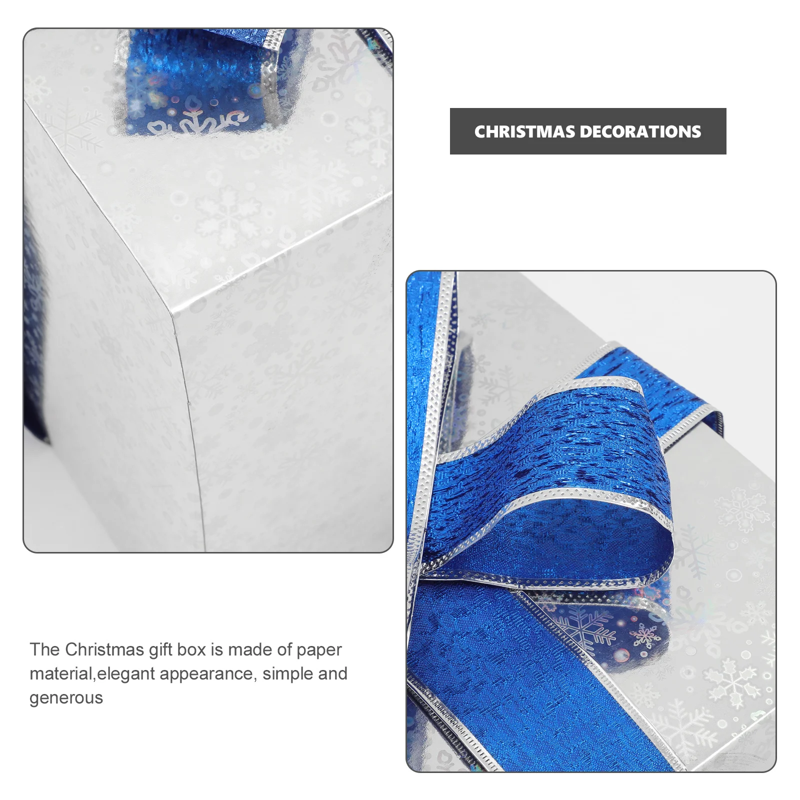 

Christmas Gift Boxes Large Capacity Paper Decorative Box For Xmas Party Favors Biscuits Candy Storage Holder