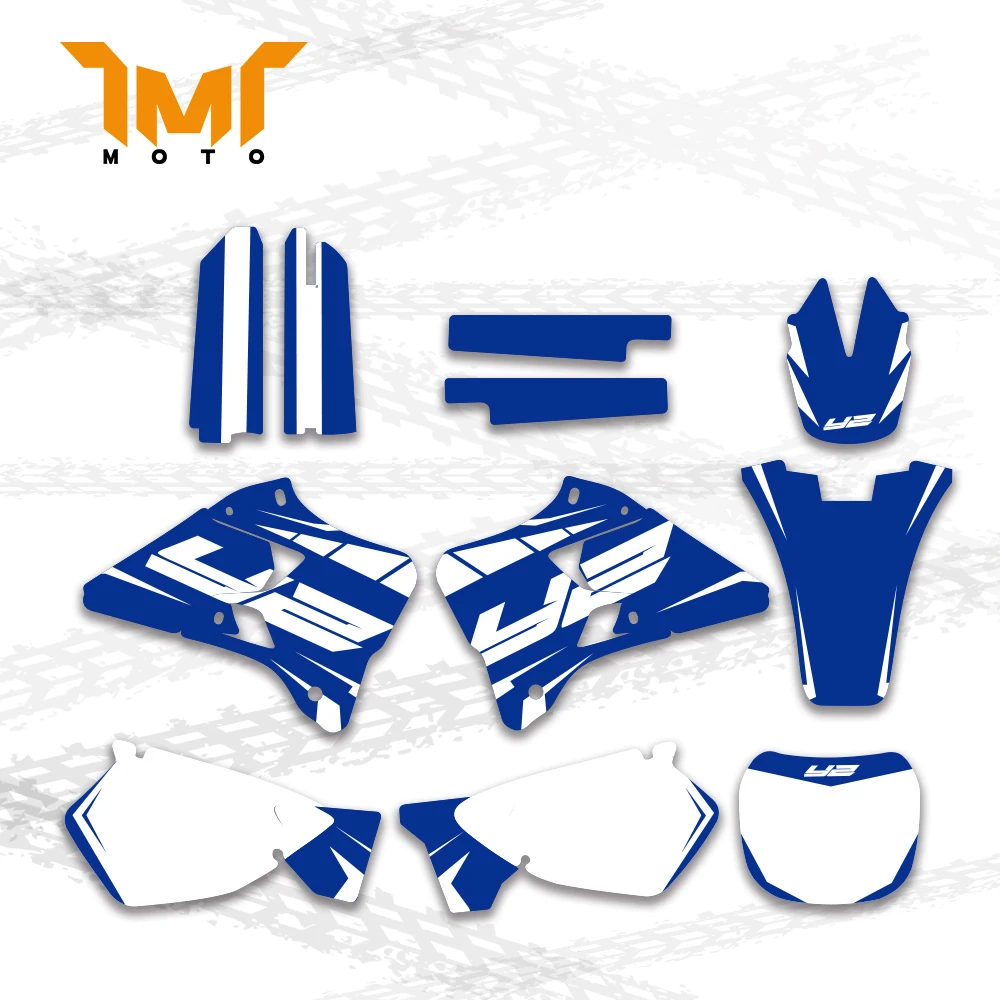 TMT Motorcycle Fairing Sticker graphics Background Decals kits For Yamaha YZ125 YZ250 1996 - 2001  1999 2000 2001  YZ 125 YZ 250