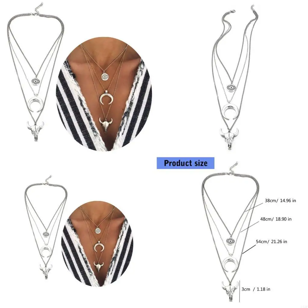   Multilayer Chains Charm Jewelry Sophisticated Necklaces for Various Outfits
