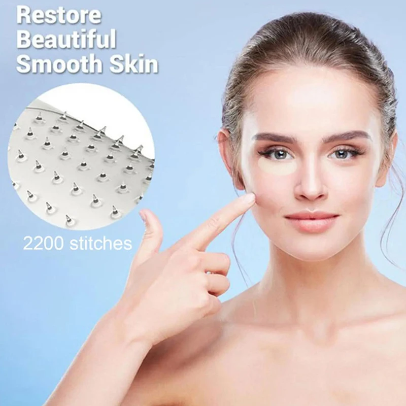 Patchs pour les yeux à micro-aiguilles acides, 1 paire, masque hydratant sous les yeux, coussinets de Gel, soins de la peau, hyaluronique pour Anti-rides, vieillissement, cernes