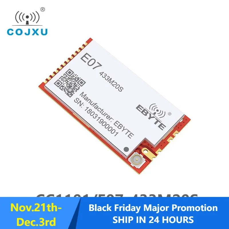 CC1101 433MHz 100mW rf Module 20dBm Long Distance SMD ebyte E07-433M20S PA Transceiver 433 MHz IPEX Transmitter and Receiver