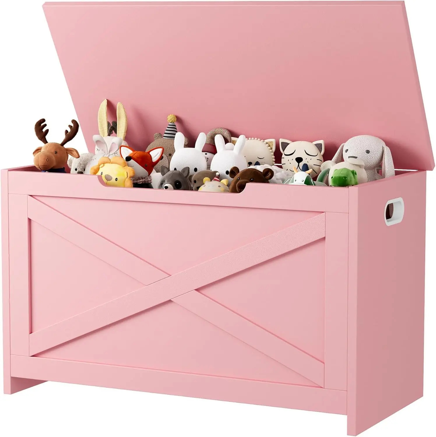 Modern Wooden Storage Chest Bench – 30 Inch Large Entryway Shoe Organizer with Safety Hinge – Multi-Purpose for Bedroom, Living Room