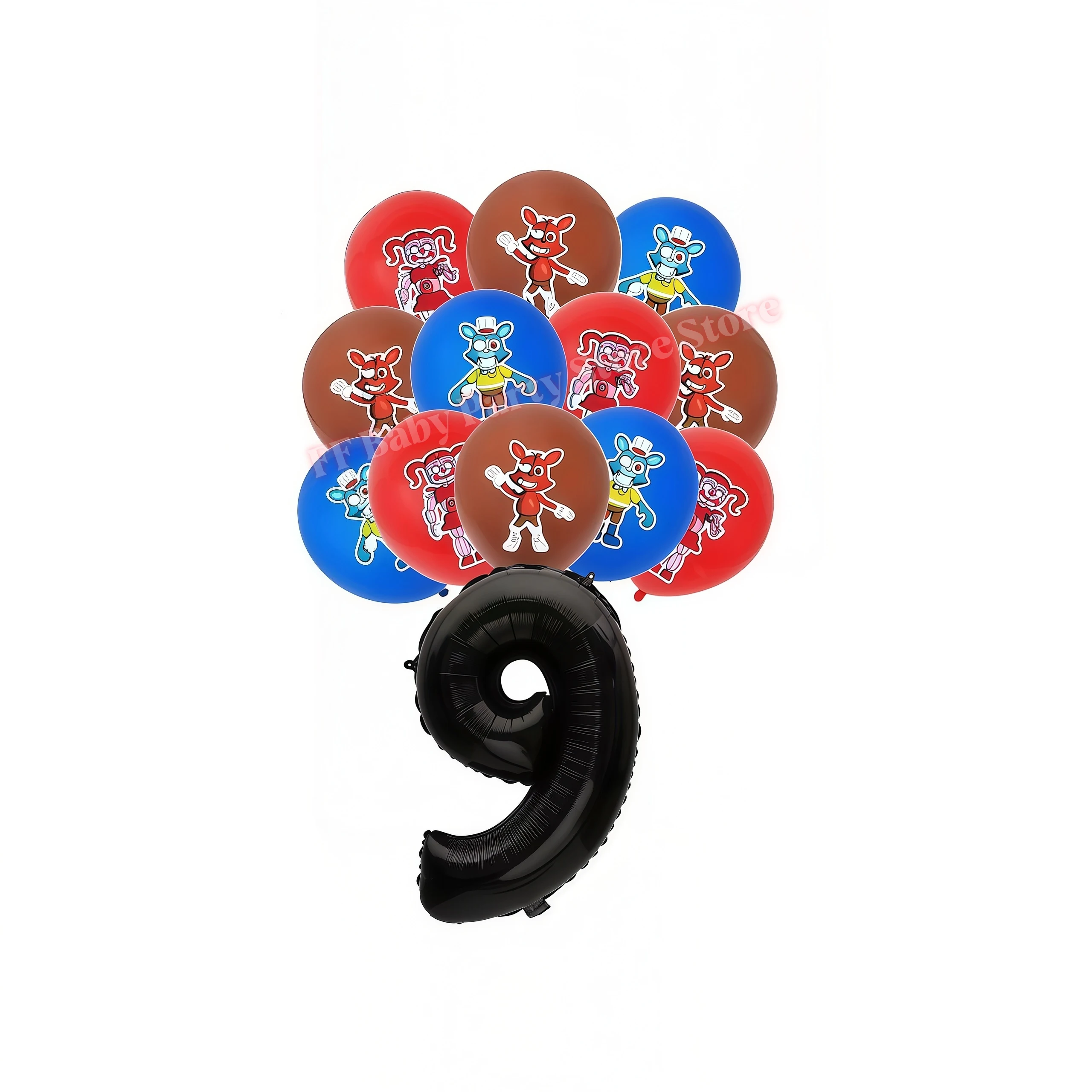 Five Nights Bear Geburtstagsparty-Dekorationen: Teller, Becher, Hintergrund, Freddy-Ballon für Kinderpartys, FNAFs Event-Zubehör und Geschenke – Detail 35