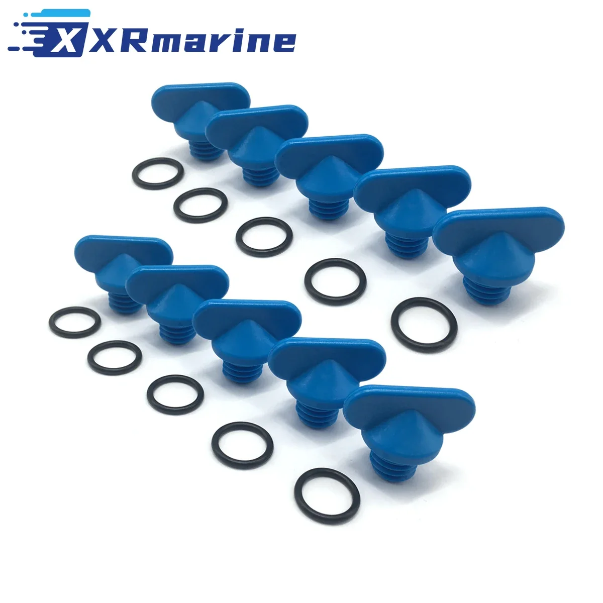 10Pack Exhaust Manifold Water Drain Blue Plug For MerCruiser 22-806608A1 22-806608A02 8M2000874