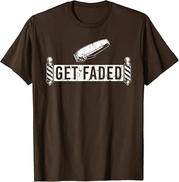 Lustiges „Get Faded Barber“-Design für Männer, Väter, Friseur-Liebhaber, T-Shirt, Y2k-Friseur-Grafik-Schriftzug, weiches Baumwoll-Oberteil – Detail 13