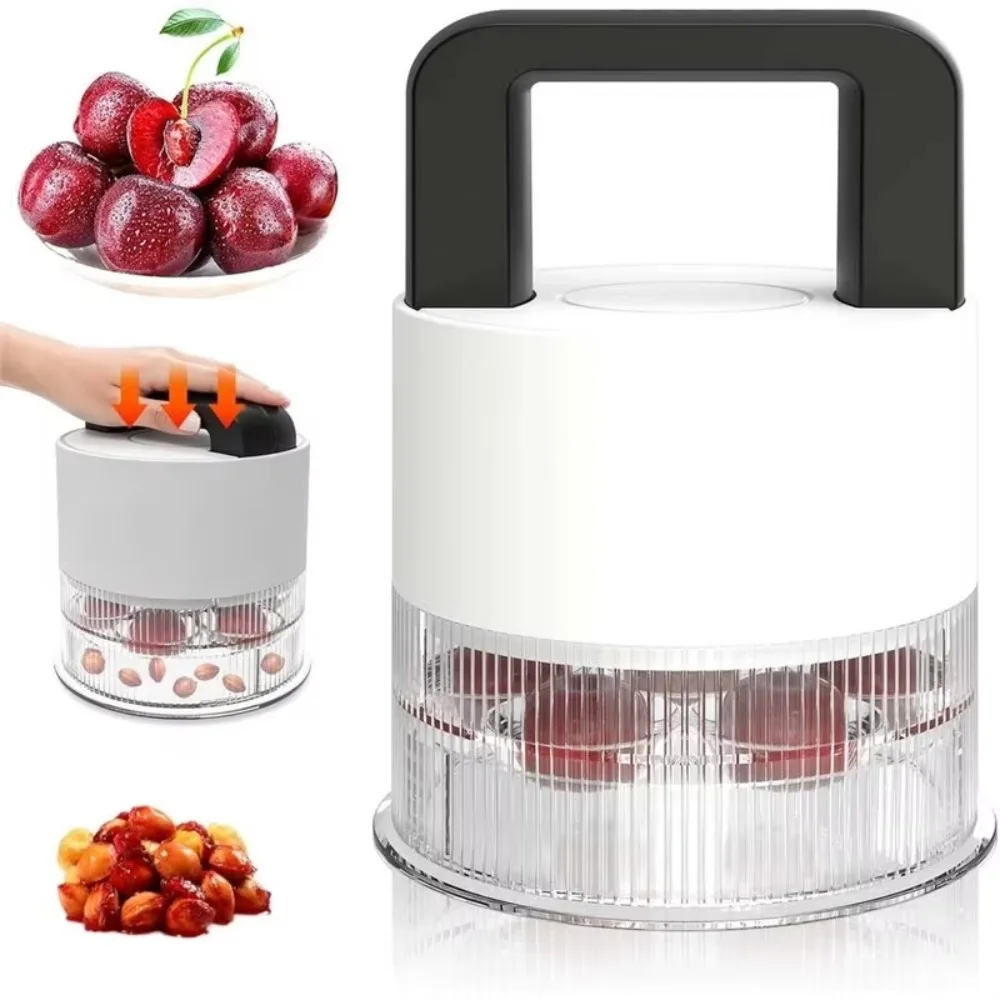 Anti-Splatter 7 Hole Cherries Pitting Tool Detachable Portable Fruit Corer Tool Push-type Easy To Clean Olive Pitter Kitchen Use