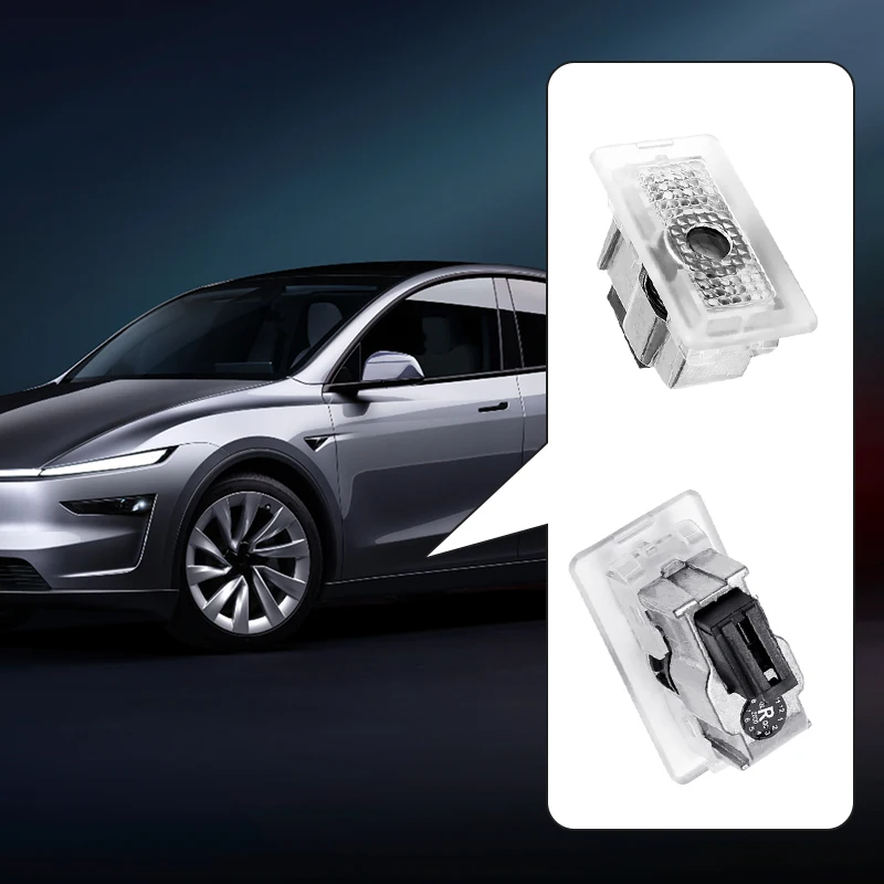 2 pieces For Tesla MODEL 3 MODEL X S Y 2016 2017 2018 2019 2020 2021 LED Car Door Welcome Light Projector Logo Ghost shadow Lamp