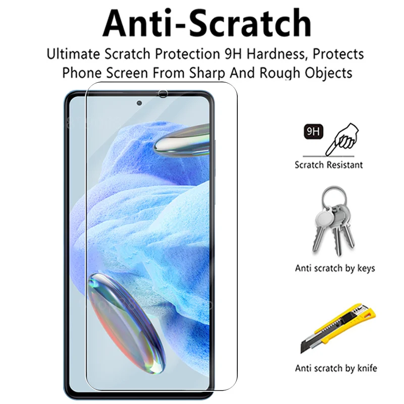 Funda protectora de cristal 6 en 1 para Xiaomi Redmi Note 12 Pro vidrio templado Redmy Note12 Pro + 12Pro Plus 12S protectores de pantalla de cámara