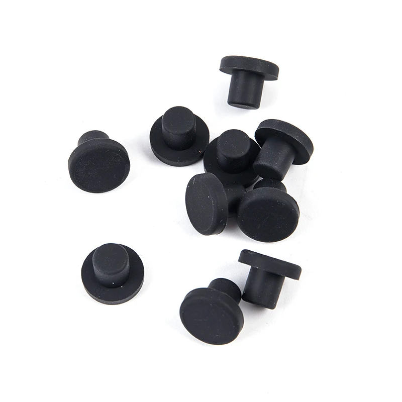 Solid Rubber Hole Caps 3mm-14mm High Temperature Resistance T Type Silicone Seal Hole Plugs Dust-proof Gasket Blanking End Caps