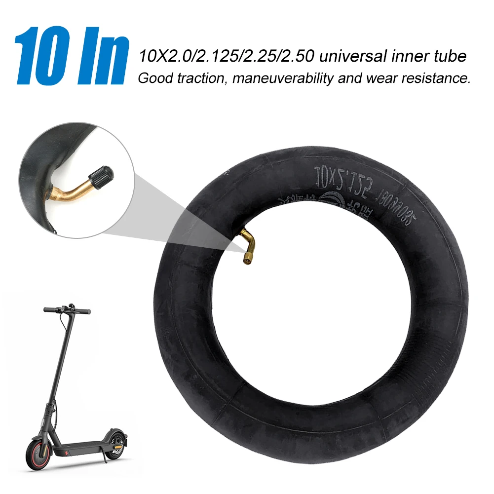 10 Inch Electric Scooter Inner Tube Rubber 10X2/2.125/2.50 With Bent Valve For Gas Scooter Electric Scooter Tricycle Kids Bike