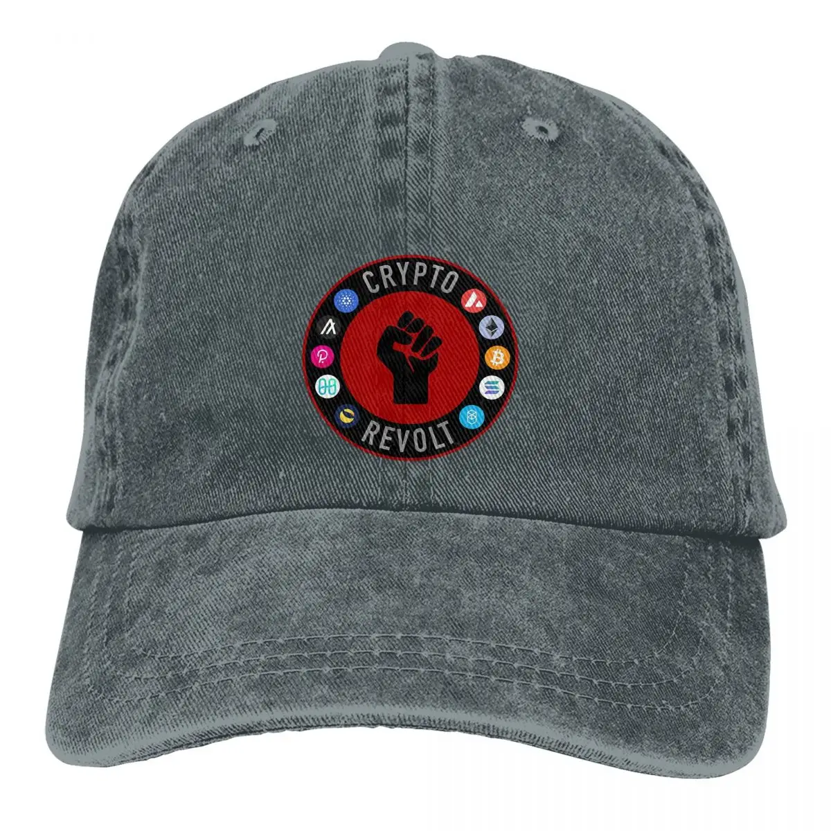 

Crypto Revolution #3 The Baseball Cap Peaked capt Sport Unisex Outdoor Custom Lunatic TERRA LUNA crypto Hats