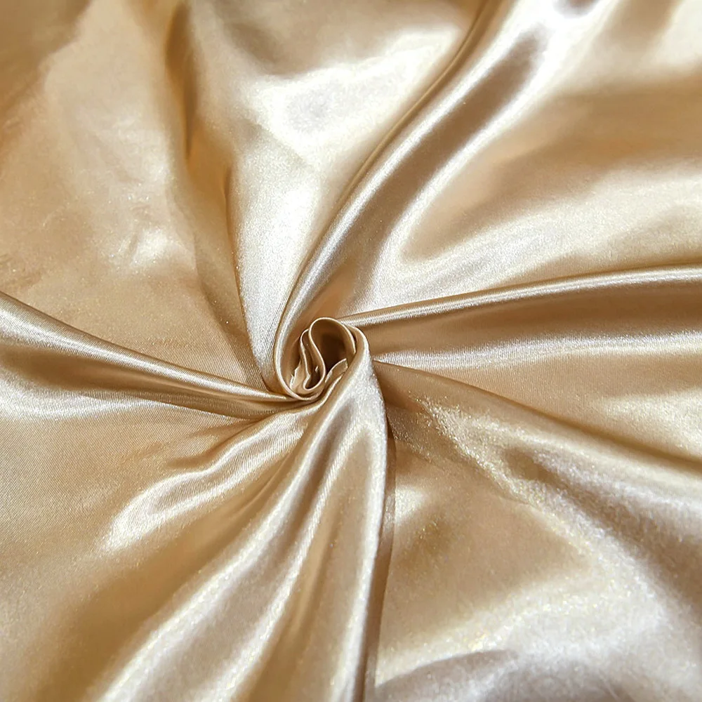 1pc Rayon Fitted Sheet Solid Color Simulated Silk BedSheet High Quality Gold Fitted Sheet Home Textile Bed (without pillowcase)