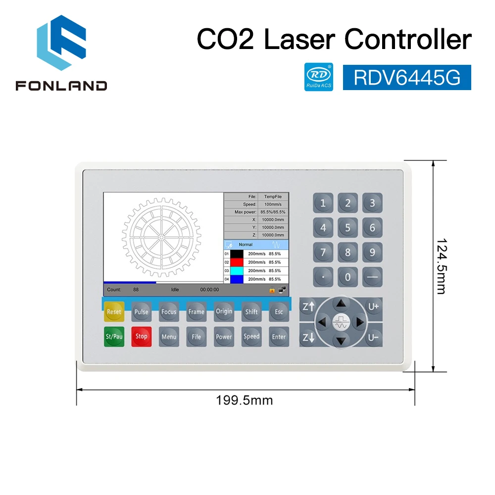 FONLAND Ruida RDV6445G Small Vision Laser Cutting & Engraving Control System Cutting For Engraver Machine Support LightBurn