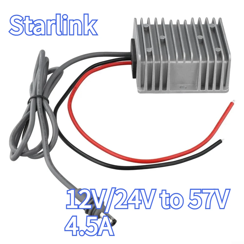 DC Power Converter 12V/24V to 57V 4.5A Step Up Voltage Regulator Module with IP68 Aluminum Shell for Starlink for Gen3 CE ROHS