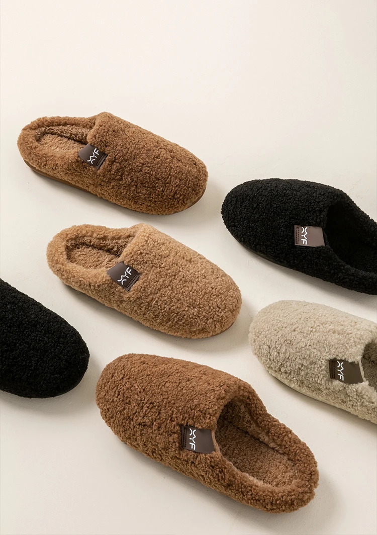 Herren-Hausschuhe für Herbst und Winter, für den Innenbereich, rutschfeste, warme, weiche Plüsch-Slip-Ons, gemütliche, atmungsaktive, leise Hausschuhe für Paare – Detail 12