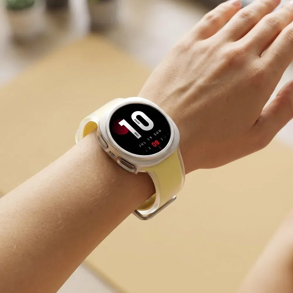 2-in-1-Schutzhülle + Armband für Samsung Galaxy Watch 8 9 40 mm 44 mm, Displayschutz aus Glas/hohler Schutzrahmen, Sport-Silikonarmband für Galaxy Watch 9/8 – Detail 14