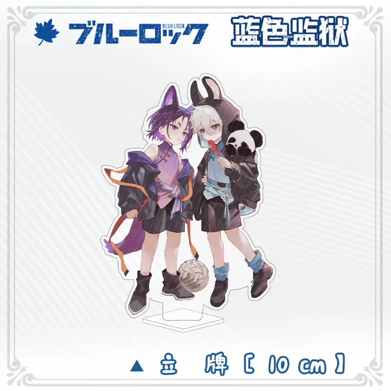 الأزرق قفل ناجي Seishiro ميكاجي ريو أرقام الاكريليك حامل أنيمي نموذج حلية اكسسوارات نماذج سطح المكتب الحلي