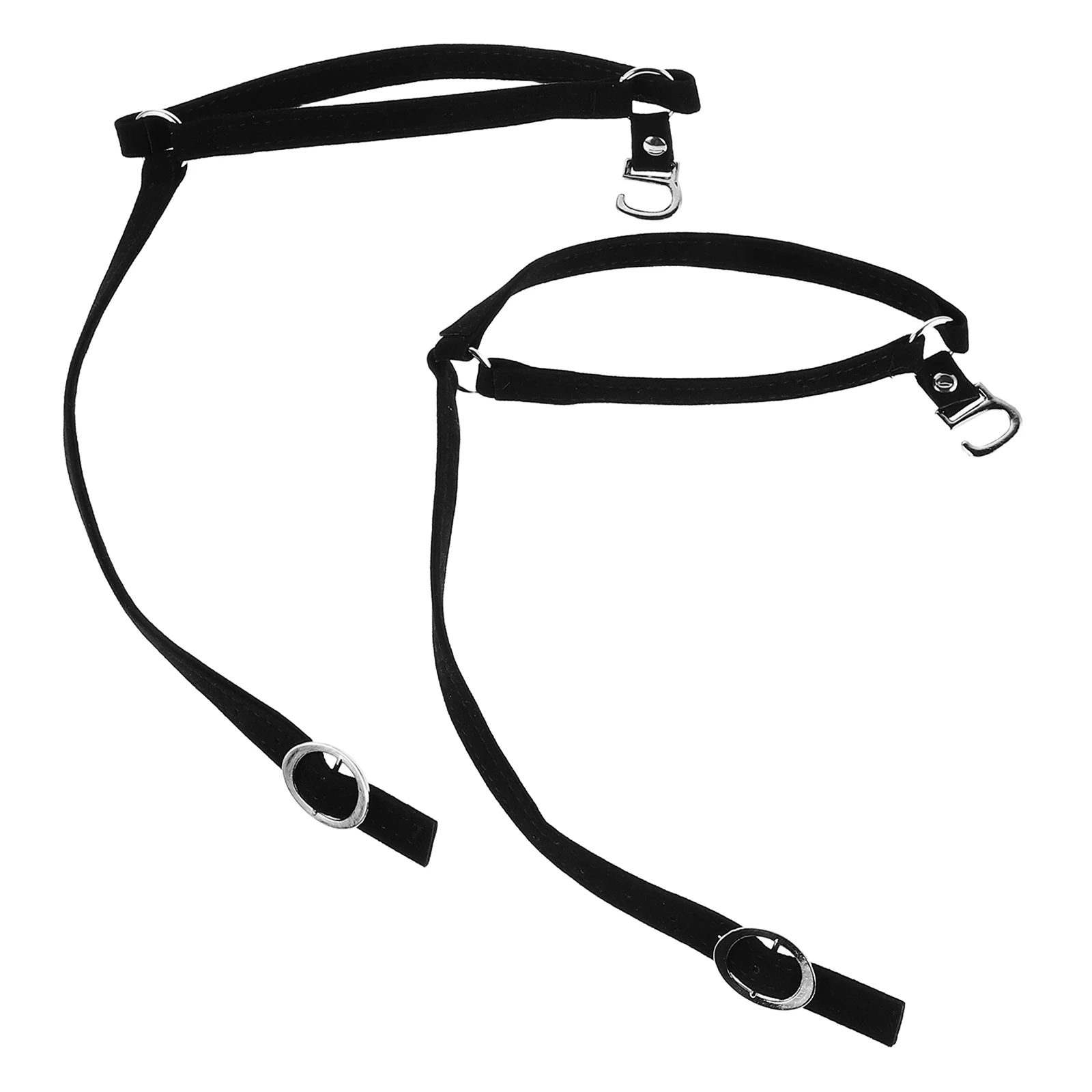 

2pcs High Heels Laces Ankle Strap Women Adjustable Detachable Buckles Suede Triangular Fixation Portable Shoe Accessory