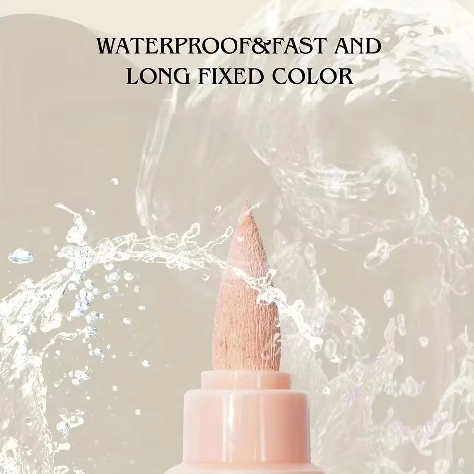 

24 Color Straight Liquid Soft-head Acrylic Marker Pen Opaque Color Stackable Student-specific Watercolor Paint Markers