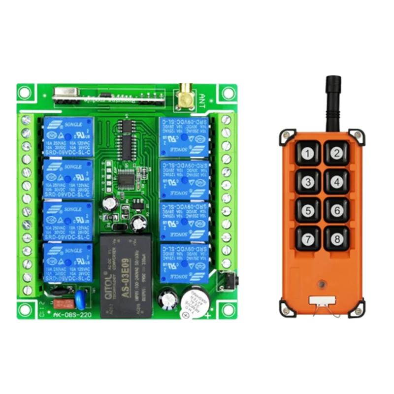 

20V 8Channels Lamp Power Supply Motor Power Distribution Box Home Appliance Industrial Wireless Remote Control