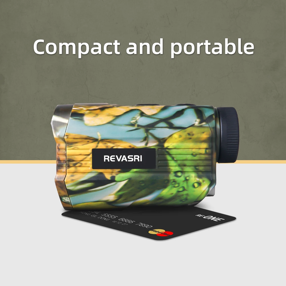 REVASRI Hunting Range Finder 2000/3000M Camo Mini Rangefinder with Distance/Angle/Speed/Scan Multi Functional Laser Rangefinder