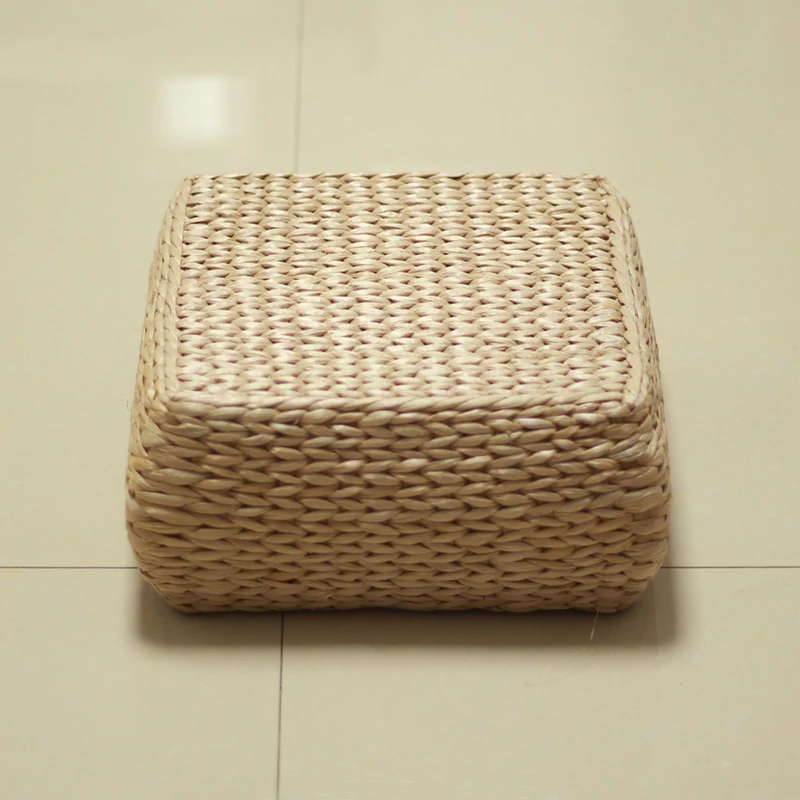 The product can be customized.Grass woven square seat stool creative footrest low stool small stool stool pier replacement