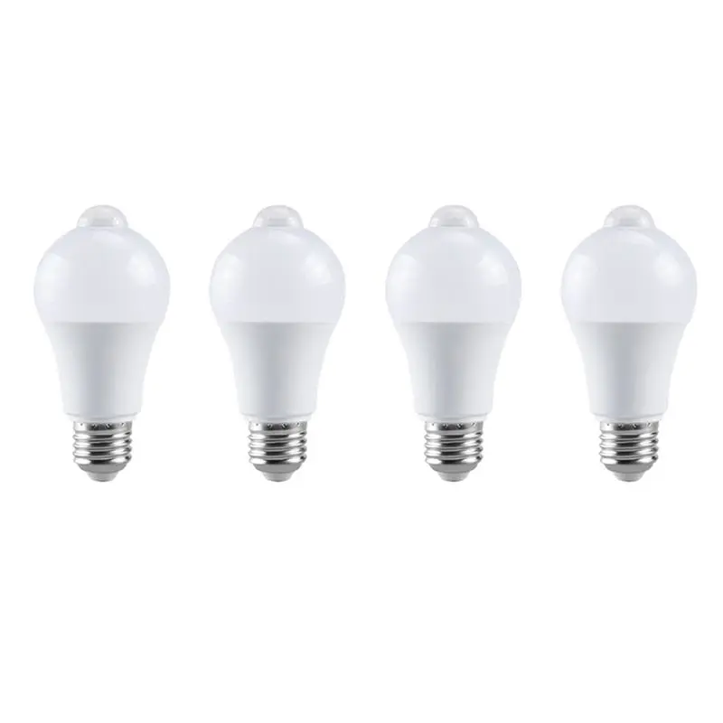 Y51A-4X 85-265V E27 PIR Motion Sensor Lamp 12W Bulb With Motion Sensor Infrared Motion Detector Security Light Warm Light