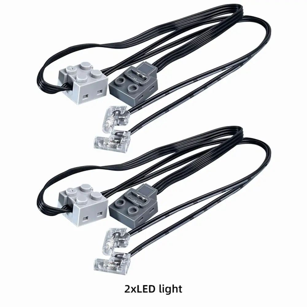 1/2/5/10 Stuks Nieuwe MOC Power Functies Onderdelen LED Licht Link Lijn Kabel 8870 Auto Trein Model Licht Modificatie Fit 61930 8293 Blok