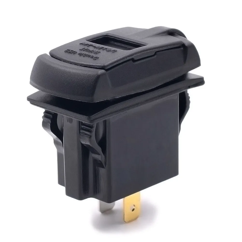 

Двойной USB-разъем для измерения напряжения 12-24В, водонепроницаемая розетка для автомобиля, мотоцикла, лодки, квадроцикла, автодома, внедорожника, навигации, зарядки, синий цвет