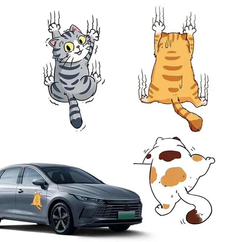 Cat Stickers For Cars Cats Scratching Bumper Decal Creative Funny Express Your Personality On Luggage Walls Cars Snowboards