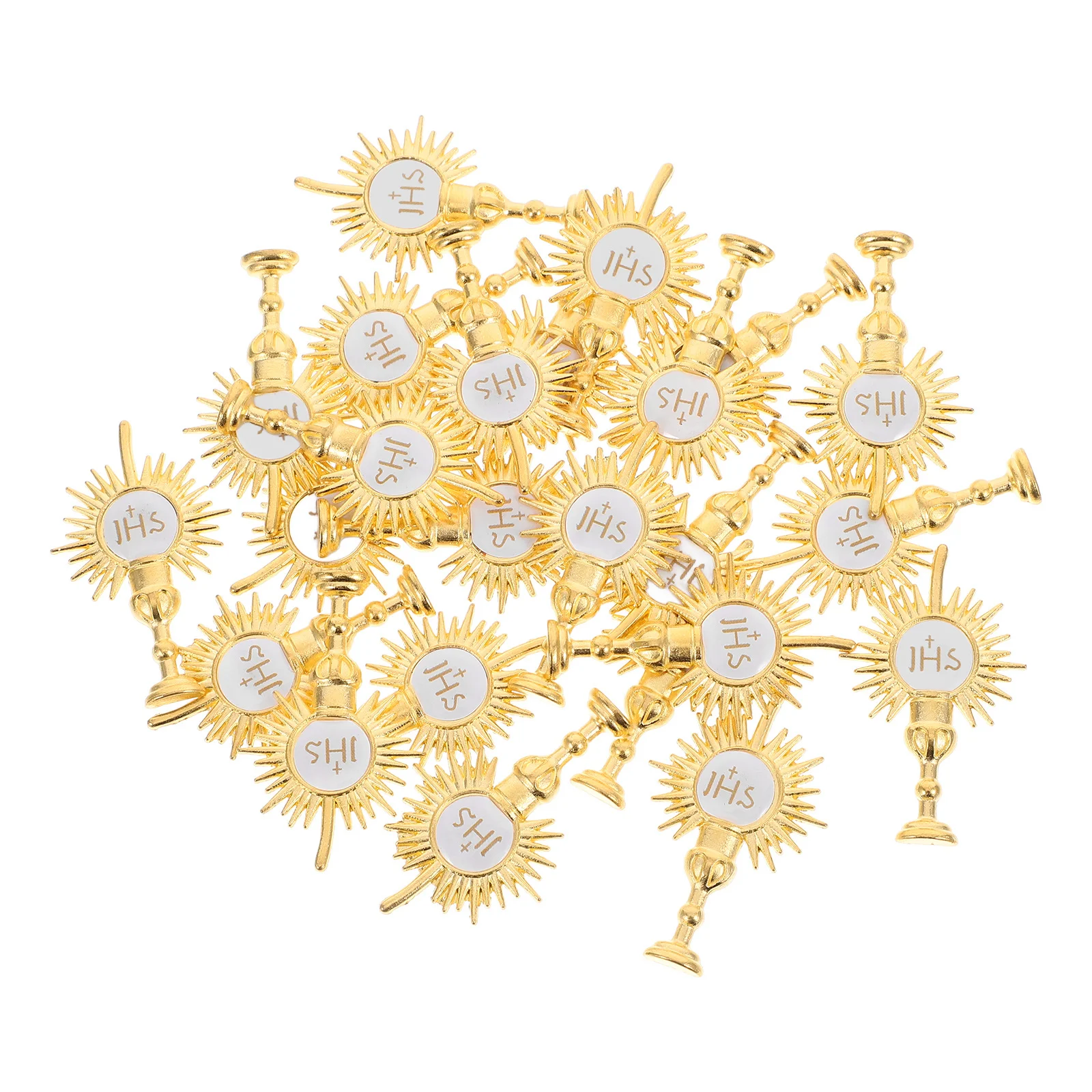 

24Pcs Religion Party Ornaments Holy-Light Decorations Vintage Style Cake Toppers Church Party Supplies Photography Props