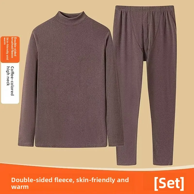 

Men's Thermal Underwear Set Fleece-Lined Long Johns Two-Piece Suit Winter Warm Clothes Breathable Comfortable Youth Size