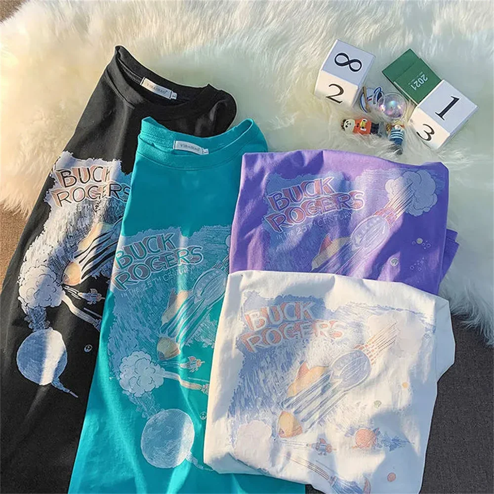 Kawaii Graphic Shirt Ulzzang Unisex Fashion Casual Harajuku Streetwear T-Shirt Grunge Y2k Aesthetic Oversized Harajuku T-shirts