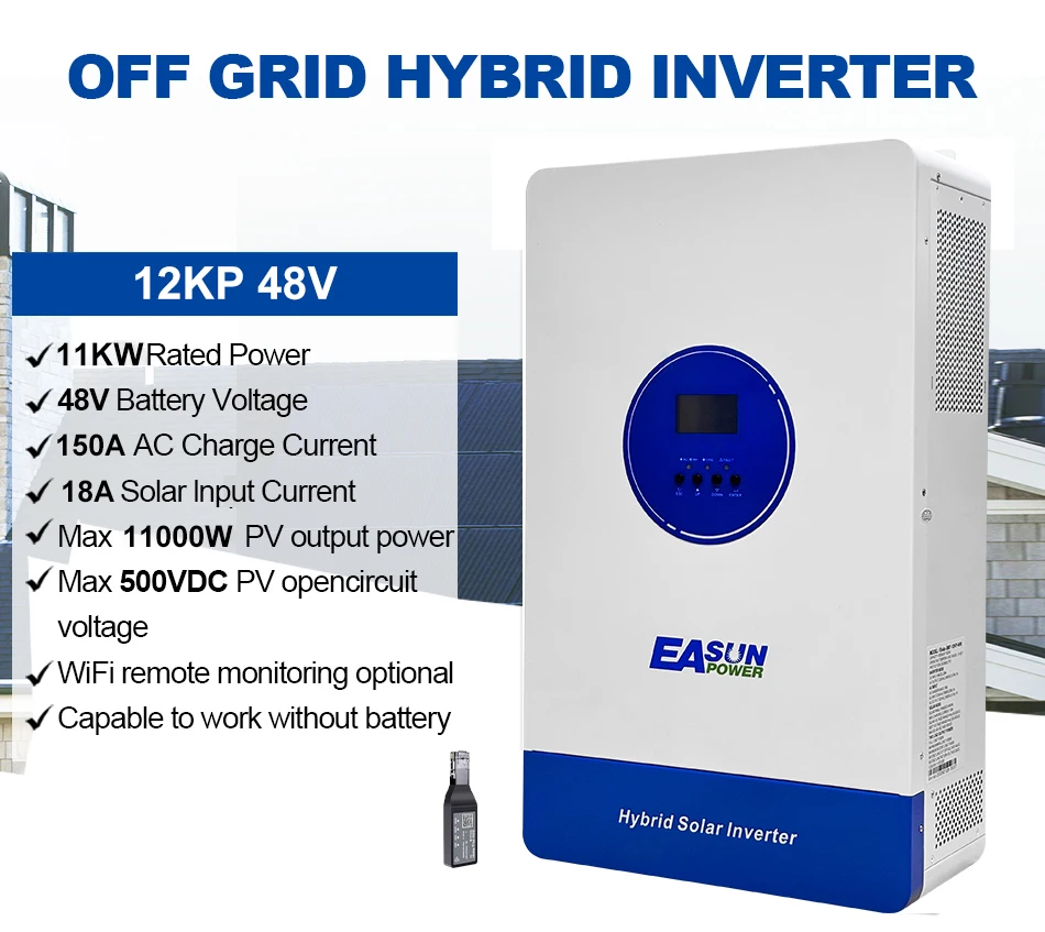 Easun 33KW 48V Hybrid 3-Phasen Off-Grid Solar-Wechselrichter 150A Dual MPPT 380V/230V Hochspannung Dual-Ausgang 50Hz/60Hz 60 500VDC PV Solar – Detail 1