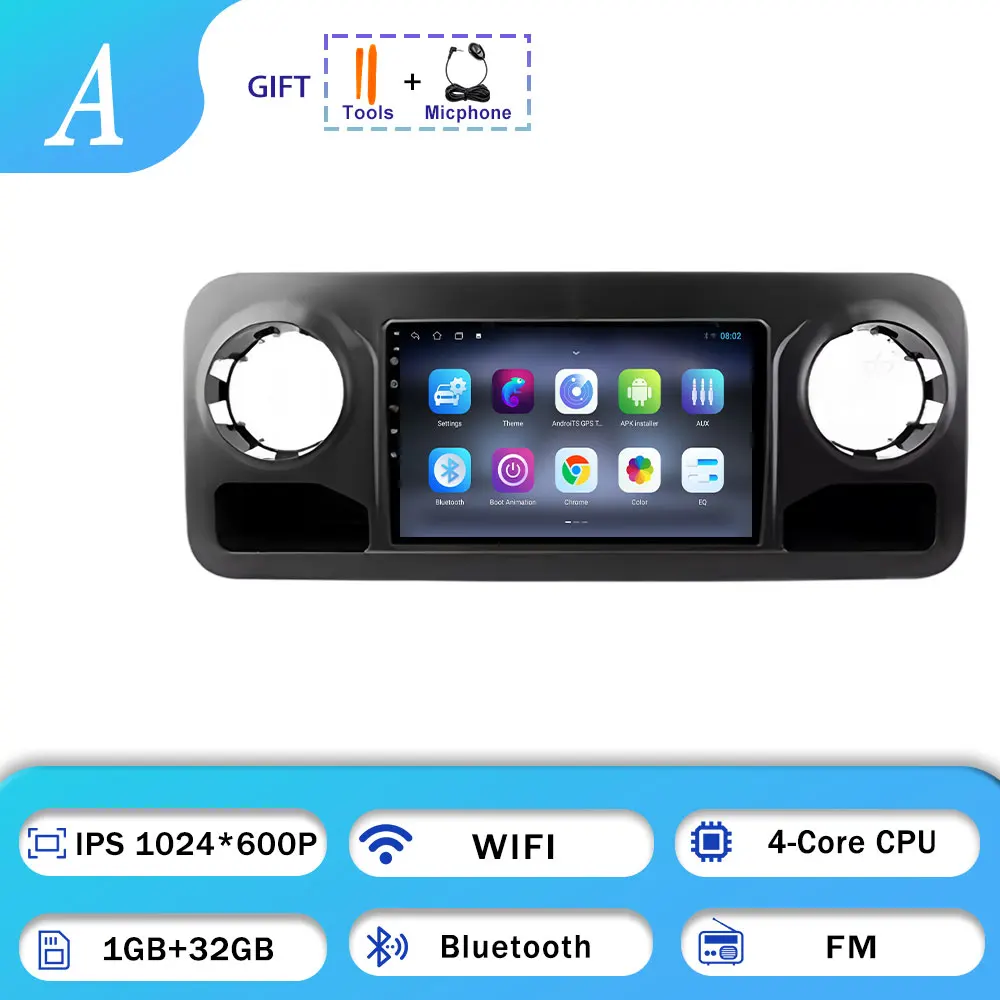 Voor Mercedes Benz Sprinter 2018-2022 Autoradio BT GPS Navigatie WIFI Stereo Multimedia Android 16 Draadloze Auto Speler carplay - afbeelding 1