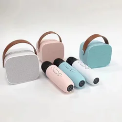 2023 New Hot Bluetooth Speaker Portable Home Cute Karaoke Mini Wireless Audio with Microphone K Song Family Singing Machine