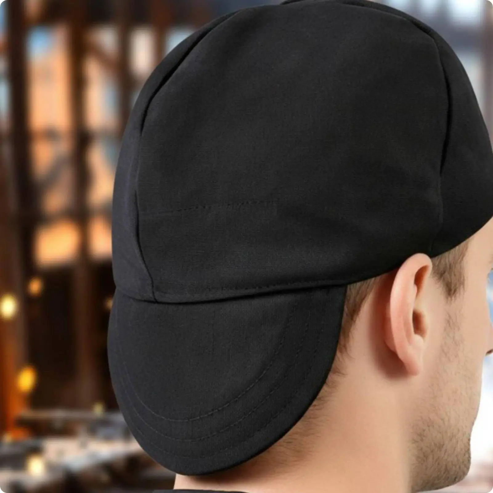 Flame-Resistant Metalworking Cap Breathable Dustproof Metalworking Hat Sweat-Absorbent Flame Resistant Welder Hat