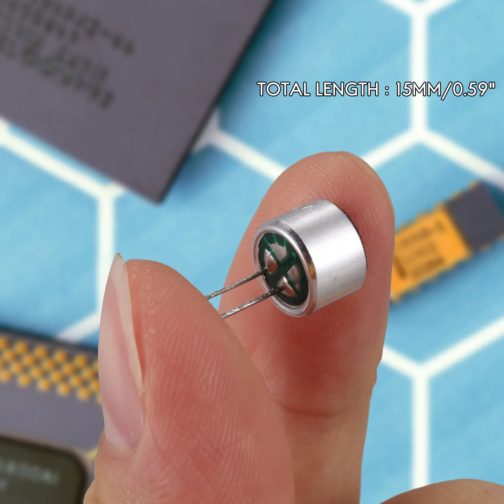 DT388 Effortless-10 PCS 9.7mm x 7mm 2 Pin MIC Capsule Electret Condenser Miniphone